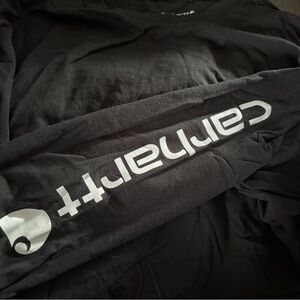 Carhartt Black Tee with White Logo